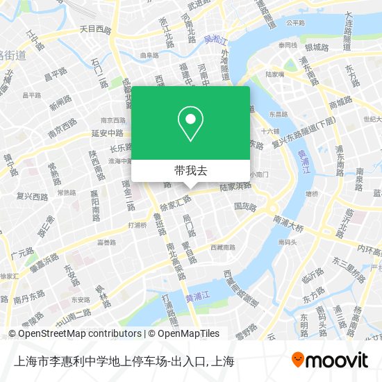 上海市李惠利中学地上停车场-出入口地图