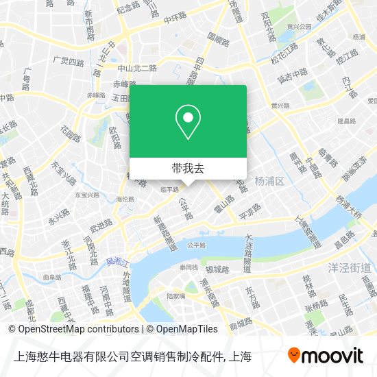上海憨牛电器有限公司空调销售制冷配件地图