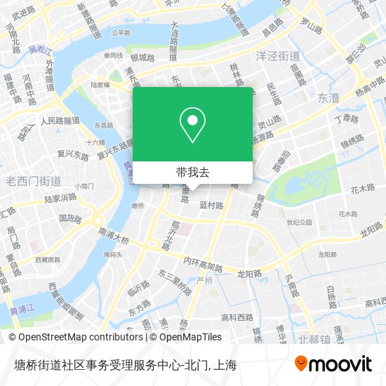 塘桥街道社区事务受理服务中心-北门地图