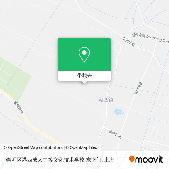 崇明区港西成人中等文化技术学校-东南门地图