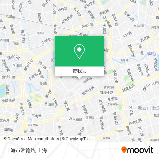 上海市常德路地图