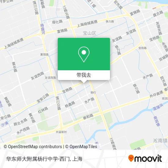 华东师大附属杨行中学-西门地图