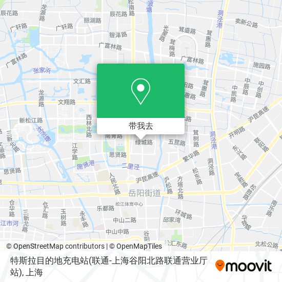 特斯拉目的地充电站(联通-上海谷阳北路联通营业厅站)地图