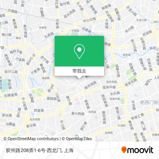 胶州路208弄1-6号-西北门地图