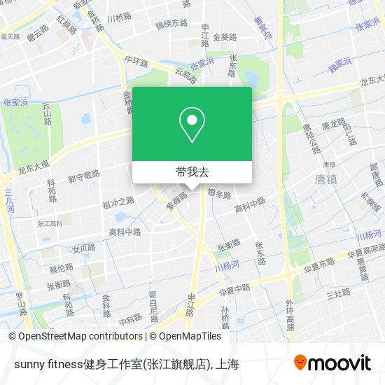 sunny fitness健身工作室(张江旗舰店)地图