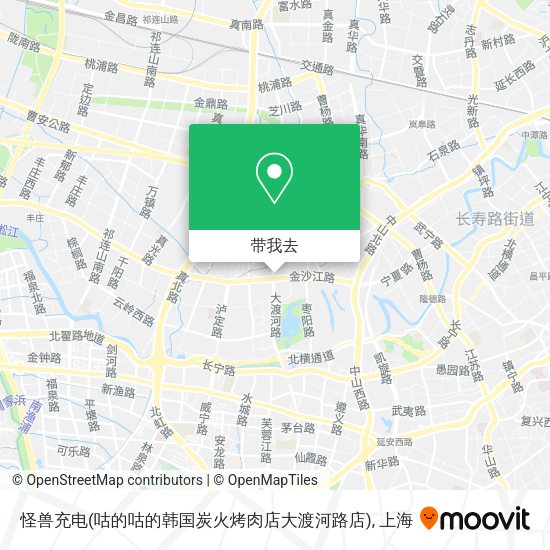 怪兽充电(咕的咕的韩国炭火烤肉店大渡河路店)地图