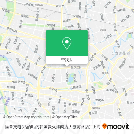 怪兽充电(咕的咕的韩国炭火烤肉店大渡河路店)地图