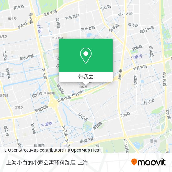 上海小白的小家公寓环科路店地图