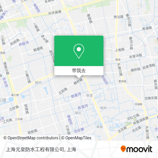 上海元皇防水工程有限公司地图