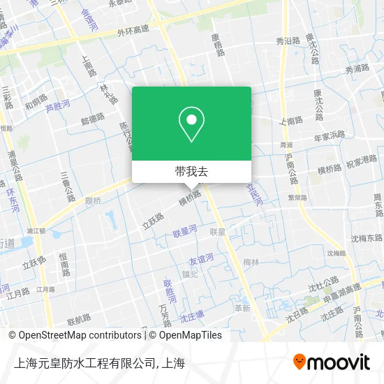 上海元皇防水工程有限公司地图