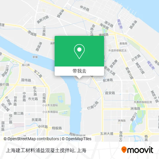 上海建工材料浦益混凝土搅拌站地图
