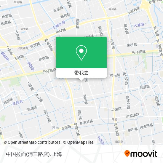 中国拉面(浦三路店)地图