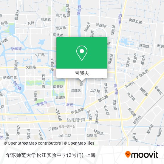 华东师范大学松江实验中学(2号门)地图