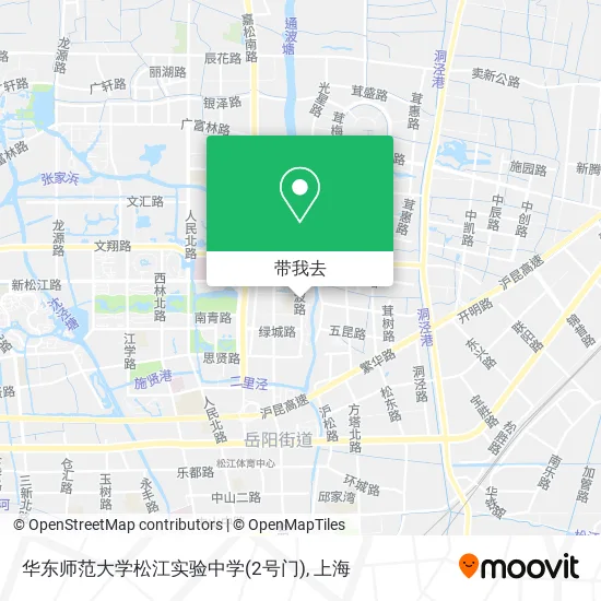 华东师范大学松江实验中学(2号门)地图