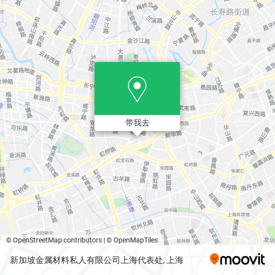 新加坡金属材料私人有限公司上海代表处地图