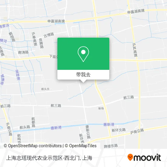 上海志瑶现代农业示范区-西北门地图