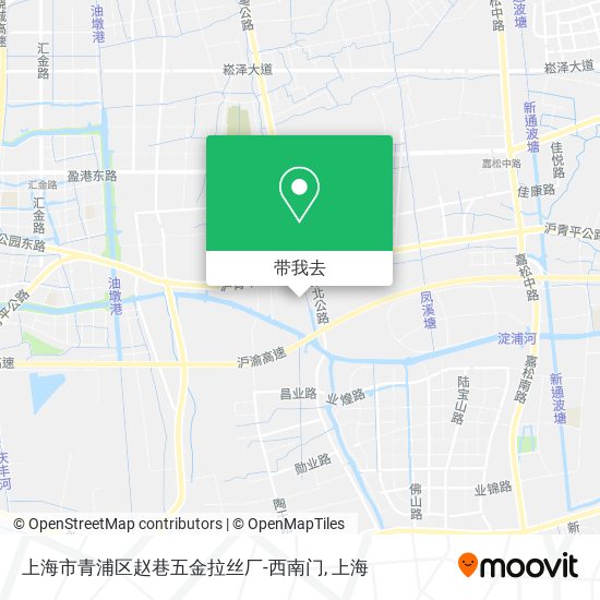 上海市青浦区赵巷五金拉丝厂-西南门地图