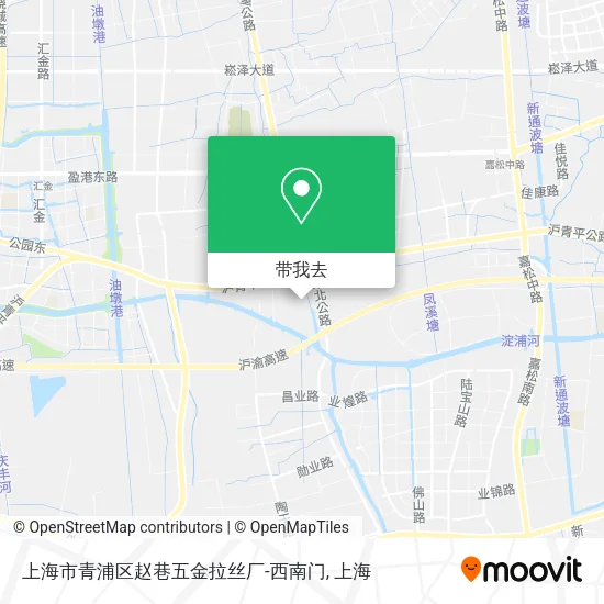 上海市青浦区赵巷五金拉丝厂-西南门地图