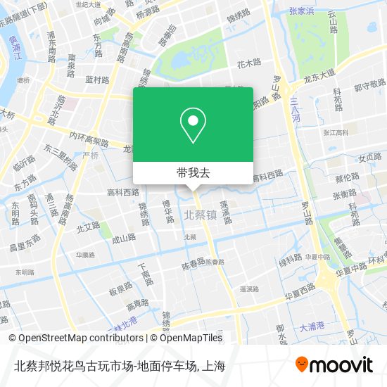 北蔡邦悦花鸟古玩市场-地面停车场地图