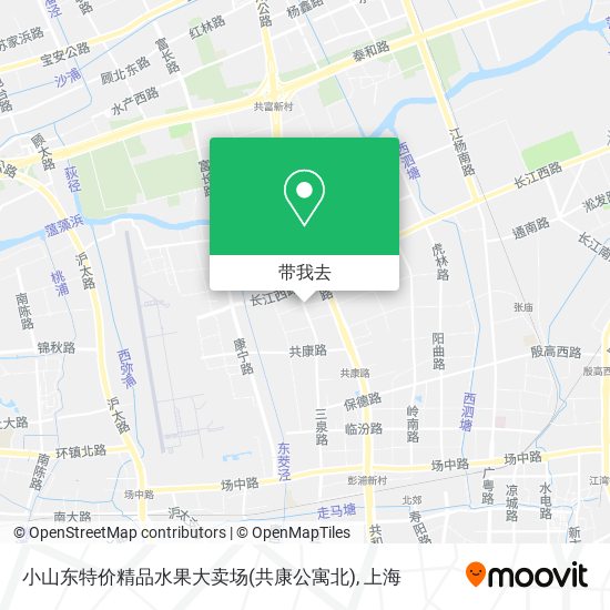 小山东特价精品水果大卖场(共康公寓北)地图