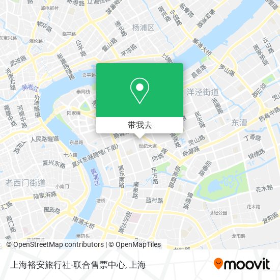 上海裕安旅行社-联合售票中心地图