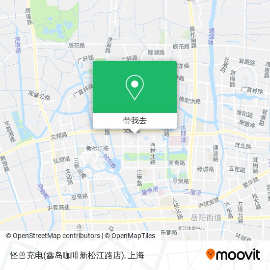 怪兽充电(鑫岛咖啡新松江路店)地图