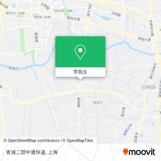 青浦二部中通快递地图