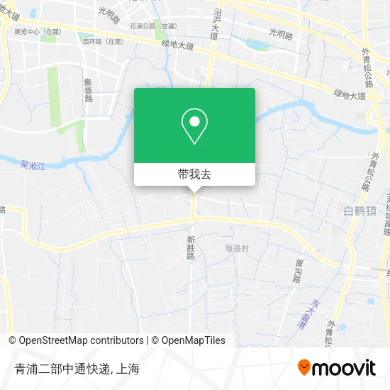 青浦二部中通快递地图