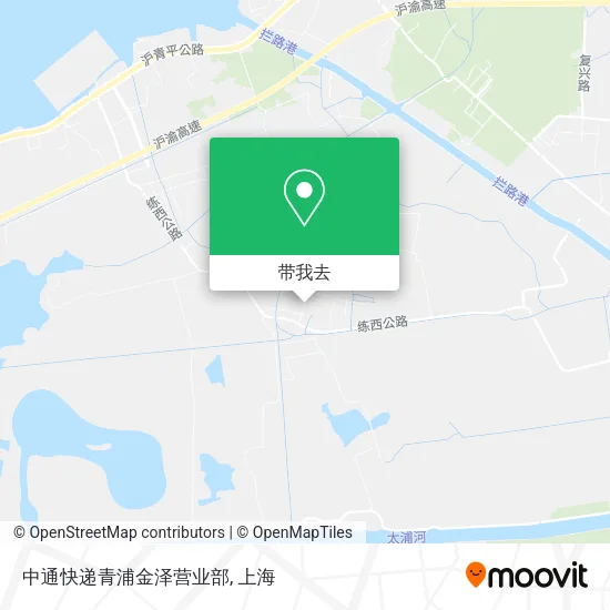 中通快递青浦金泽营业部地图