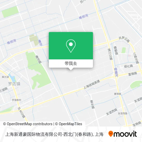 上海新通豪国际物流有限公司-西北门(春和路)地图