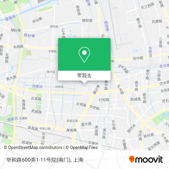 华和路600弄1-11号院(南门)地图