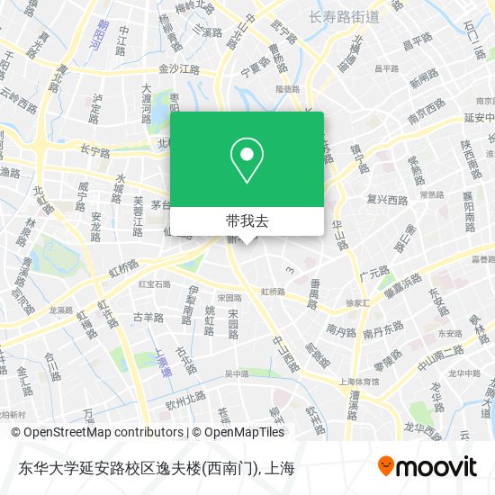 东华大学延安路校区逸夫楼(西南门)地图
