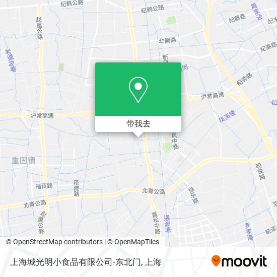 上海城光明小食品有限公司-东北门地图