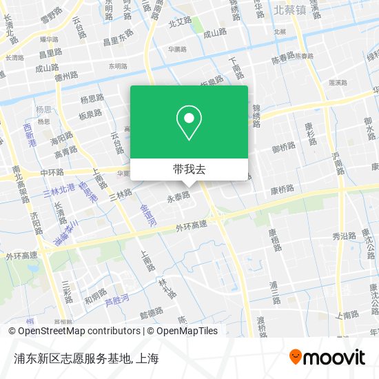 浦东新区志愿服务基地地图