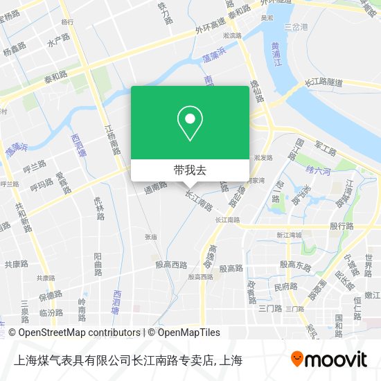 上海煤气表具有限公司长江南路专卖店地图
