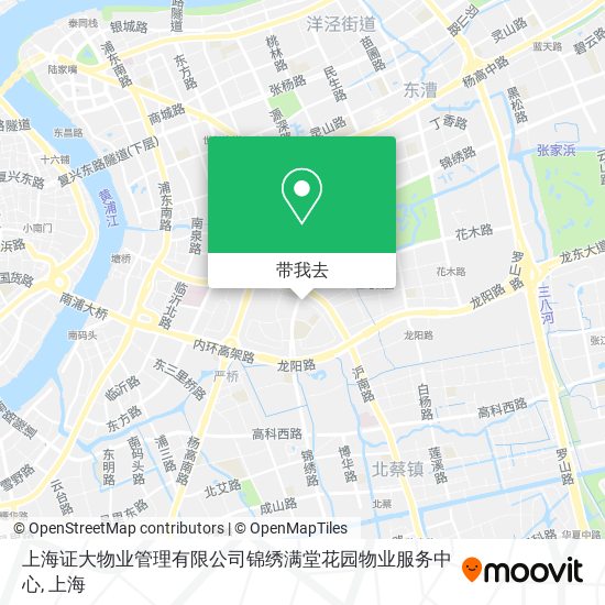 上海证大物业管理有限公司锦绣满堂花园物业服务中心地图