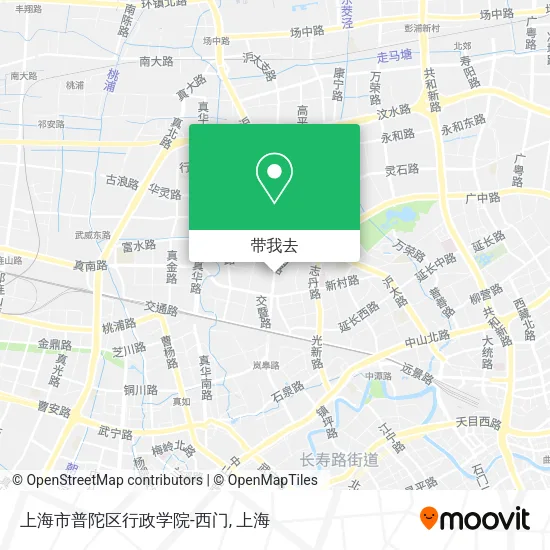 上海市普陀区行政学院-西门地图