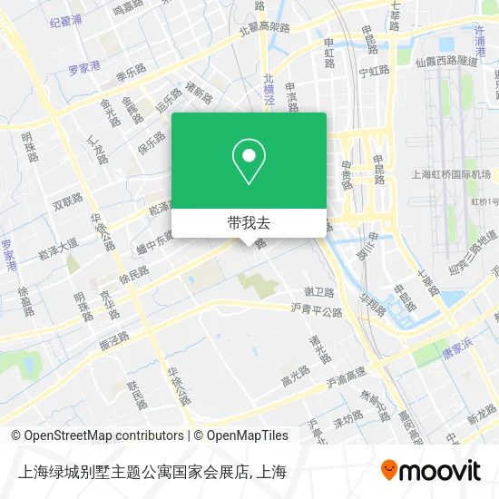上海绿城别墅主题公寓国家会展店地图