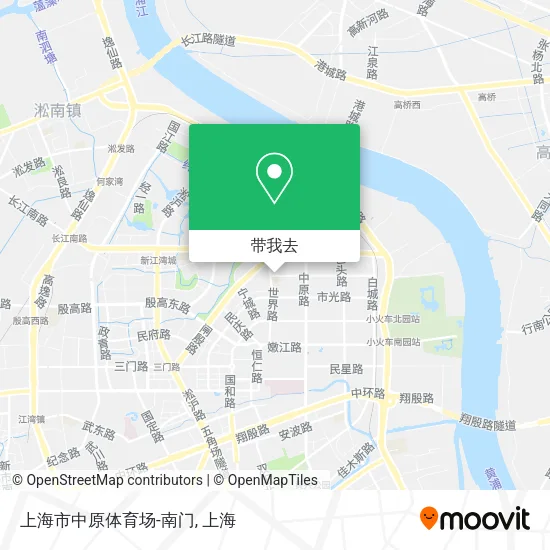 上海市中原体育场-南门地图