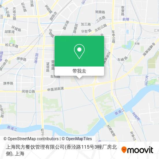 上海民方餐饮管理有限公司(香泾路115号3幢厂房北侧)地图