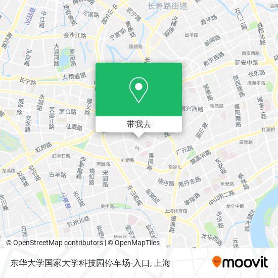 东华大学国家大学科技园停车场-入口地图