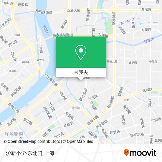 沪新小学-东北门地图