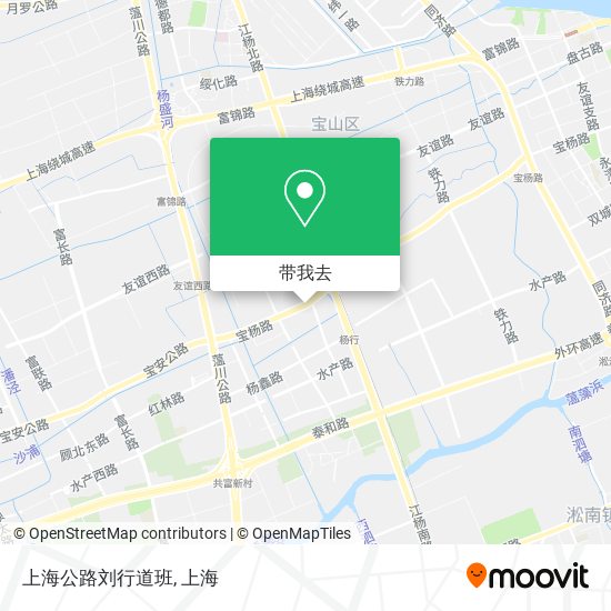 上海公路刘行道班地图
