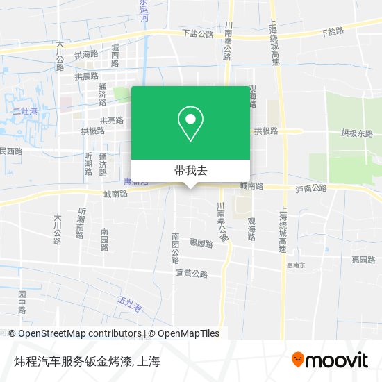 炜程汽车服务钣金烤漆地图