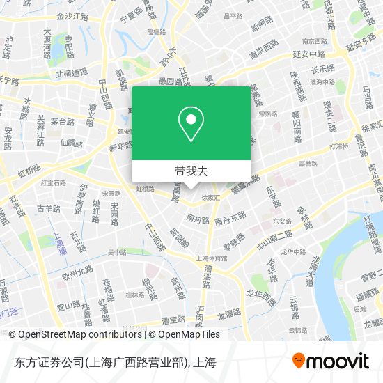 东方证券公司(上海广西路营业部)地图