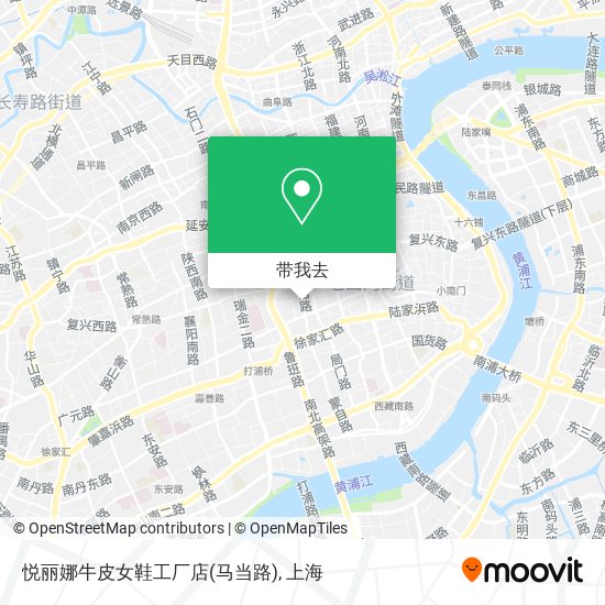 悦丽娜牛皮女鞋工厂店(马当路)地图