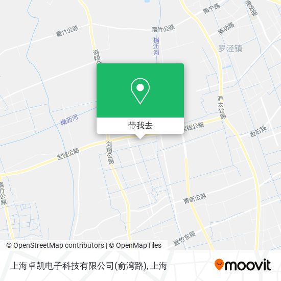 上海卓凯电子科技有限公司(俞湾路)地图