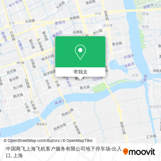 中国商飞上海飞机客户服务有限公司地下停车场-出入口地图