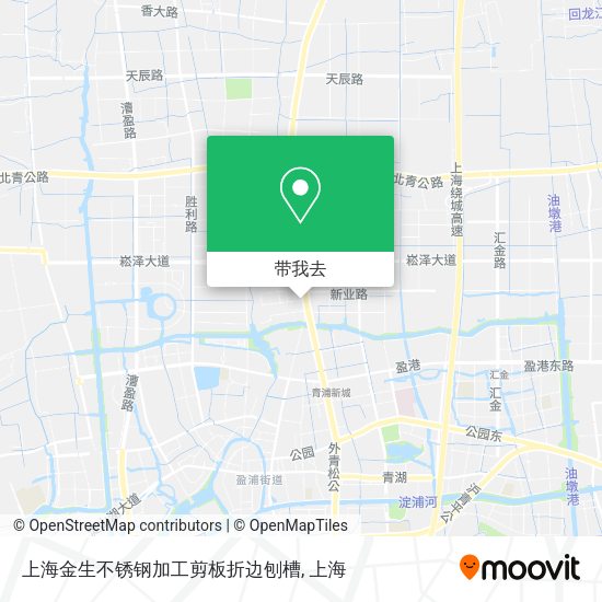 上海金生不锈钢加工剪板折边刨槽地图