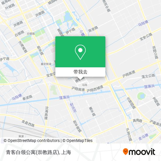 青客白领公寓(崇教路店)地图